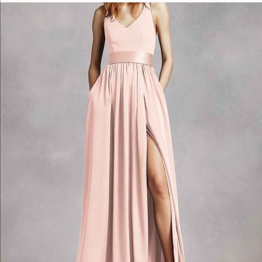 Vera wang collection silk pink dress